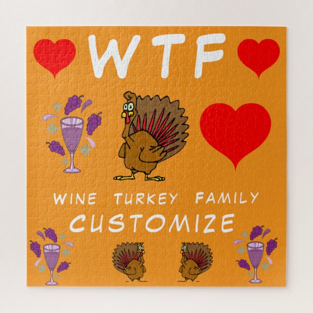 Puzzle Famille WTF Wine Turkey Thunder_Cove (Vertical)