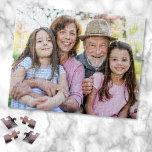 Puzzle Family Memories Personalized Grandparent Photo<br><div class="desc">Create a special keepsake with this custom jigsaw puzzle, designed to showcase one favorite photo in a fun and interactive format. Perfect for highlighting a cherished moment—whether it’s the grandkids, a family portrait, a pet, or a special memory. This single-photo puzzle allows for personalized touches, making it an ideal gift...</div>