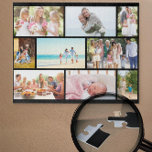 Puzzle Family Photo Collage Black Masonry Grid Custom<br><div class="desc">Create your own custom photo puzzle. This photo collage has a black, masonry grid layout which you can customize with your own photos. The photo template is set up ready for you to display 9 of your favorite family pictures which will automatically display in the masonry style. The design provides...</div>