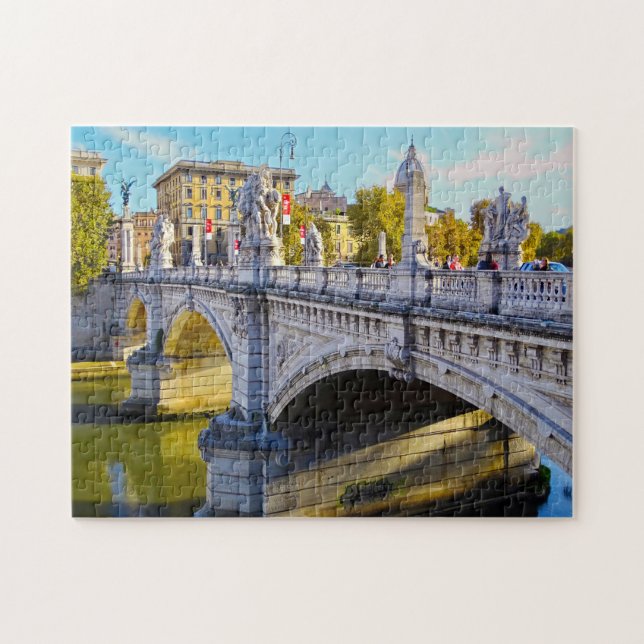 Puzzle Famous Bridges on the Tiber Rome. (Horizontal)