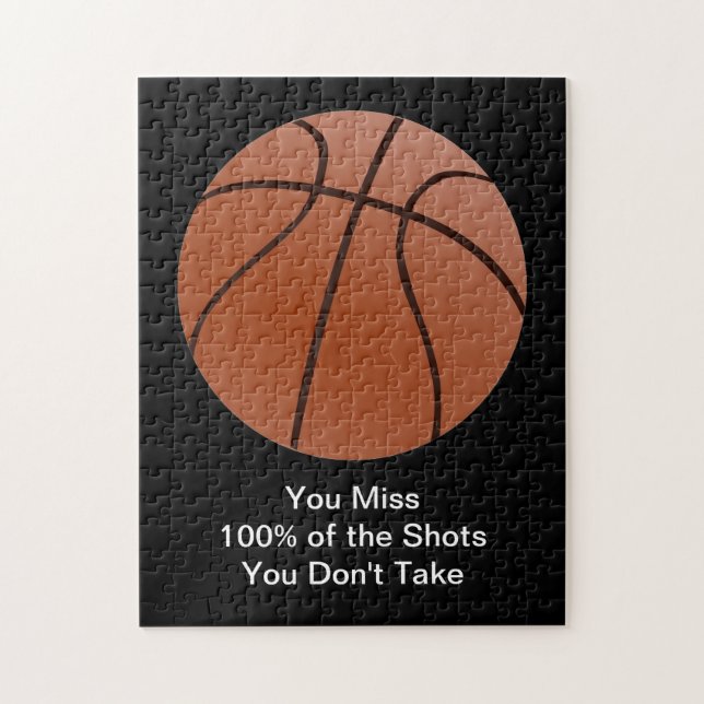 Puzzle Famous Motivational Quote Basketball Poster (Vertical)