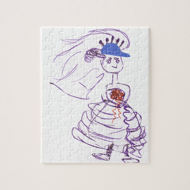 Puzzle Fan Bride baseball (Vertical)
