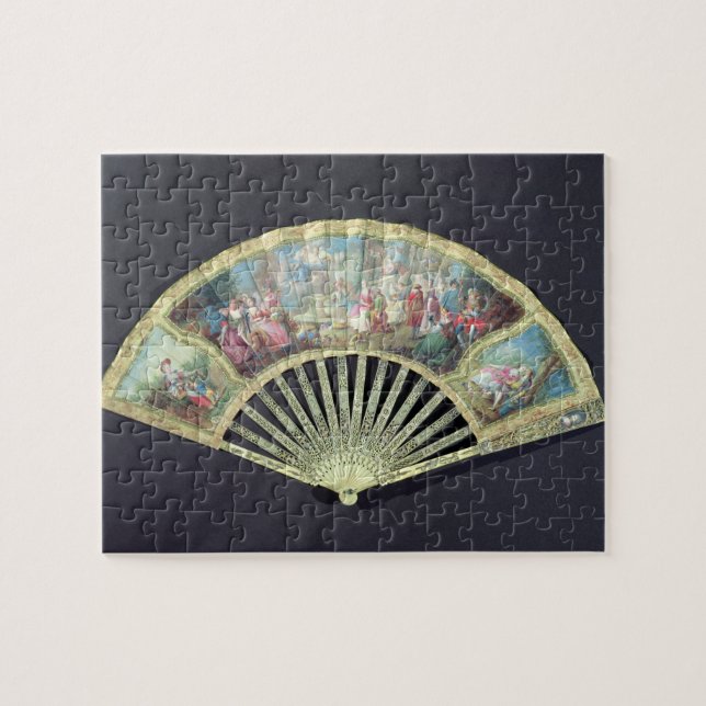 Puzzle Fan de cour, Français, XVIIIème siècle (ivoire et (Horizontal)