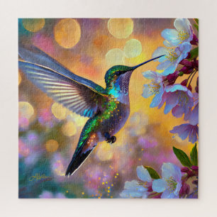 Puzzle Fantaisie de fleurs de cerisier Colibri