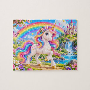 Puzzle Fantaisie de licorne arc-en-ciel
