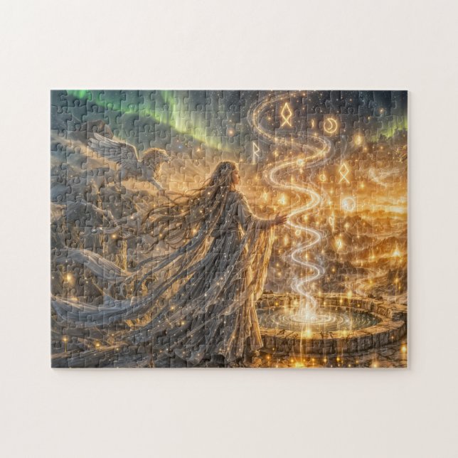 Puzzle Fantaisie Elfe Dorée Lumière Impressionniste Fanta (Horizontal)