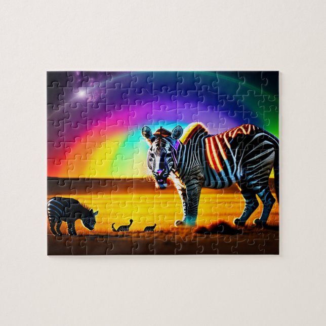Puzzle Fantastique animal Zebra Tiger (Horizontal)