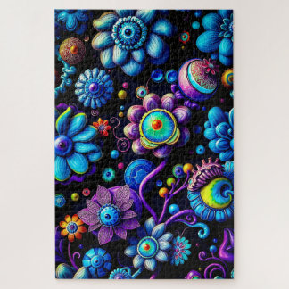 Puzzle Fantastique florale - Flore Alien vibrante