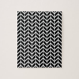 Puzzle Fantôme Black White Herringbone