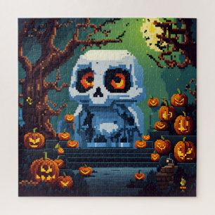 Puzzle Fantôme d'halloween en pixel art