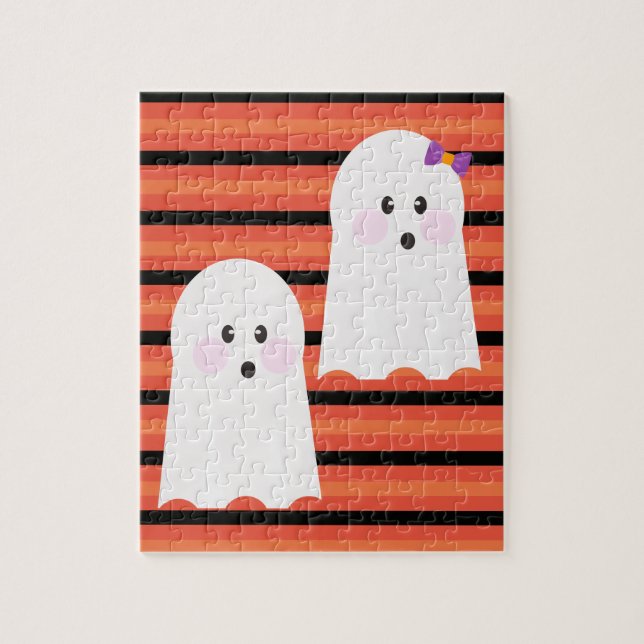 Puzzle Fantôme mignon d'Halloween moderne  (Vertical)