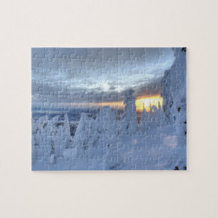 Puzzle Fantômes de neige au coucher du soleil à Whitefish