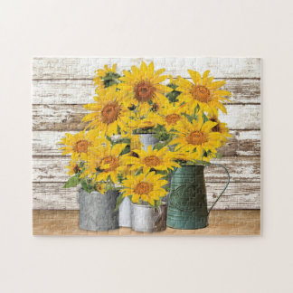 Puzzle Farmhouse Sunflowers