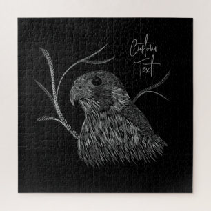 Puzzle Faucon pèlerin dans les branches de l'arbre avec é