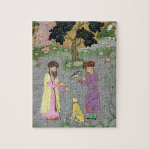 Puzzle Fauconnier avec le guépard de compagnon et