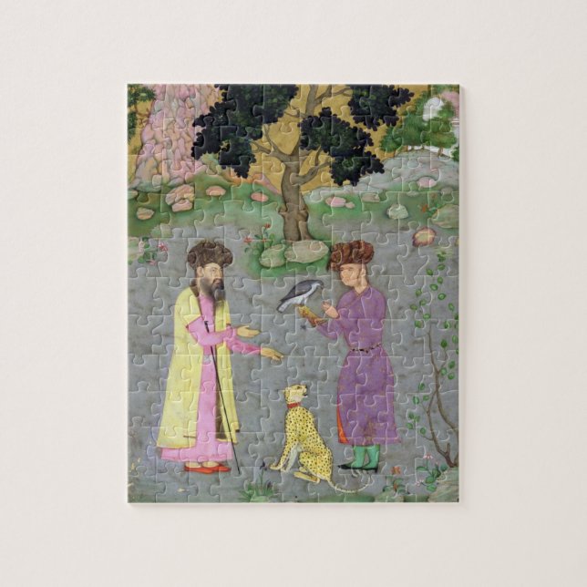 Puzzle Fauconnier avec le guépard de compagnon et (Vertical)