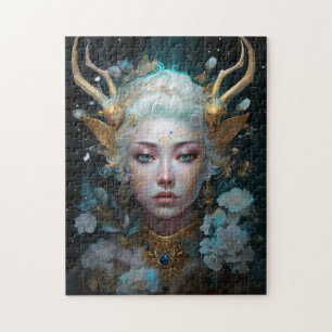 Puzzle Faun Elf Femme Imaginaire Art