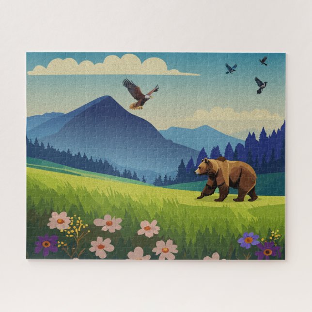 Puzzle Faune de la vallée des montagnes Rocheuses  (Horizontal)