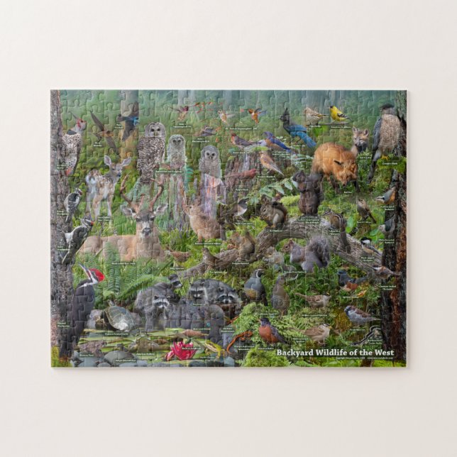 Puzzle Faune jardin de l'Ouest (Horizontal)
