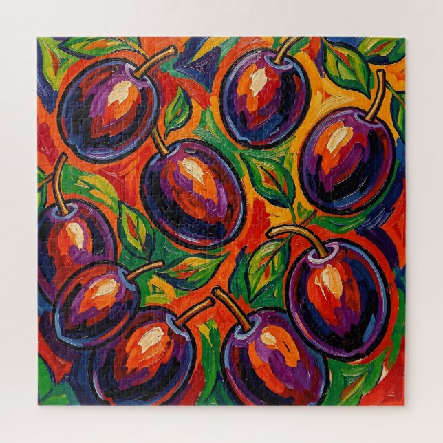 Puzzle Fauviste Prune Vibrante  (Vertical)