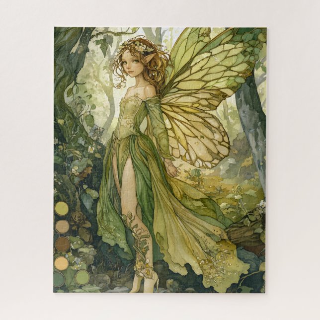 Puzzle Fée de la forêt enchantée avec des ailes (Vertical)