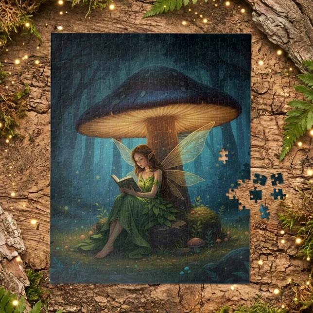 Puzzle Fée de Nuit Enchantée Lisant un Livre (Créateur téléchargé)