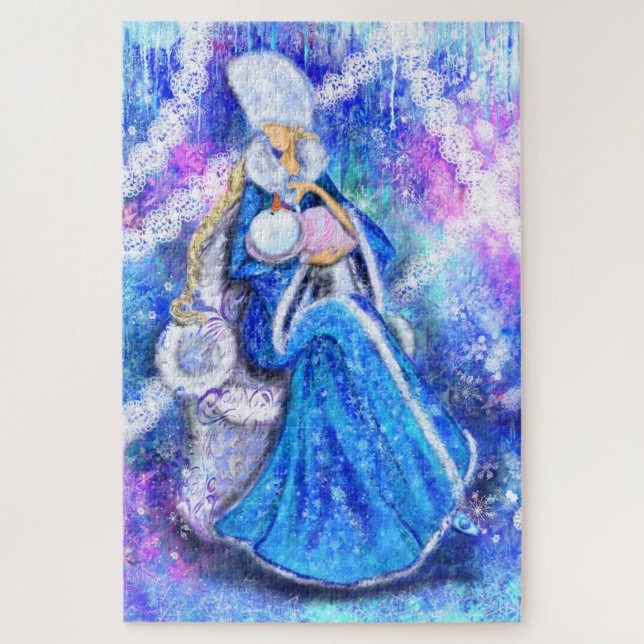 Puzzle Fée d'hiver Aliments bébé Snowman Imaginaire Puzzl (Vertical)