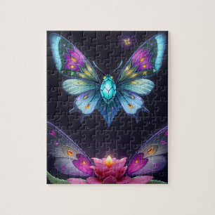 Puzzle Fée mystique au clair de lune dans un jardin encha