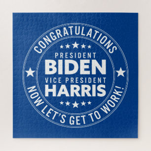 Puzzle Félicitations Président Biden VP Harris Couleurs p