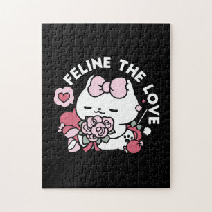 Puzzle Feline the Love - Design de chat de la belle Valen