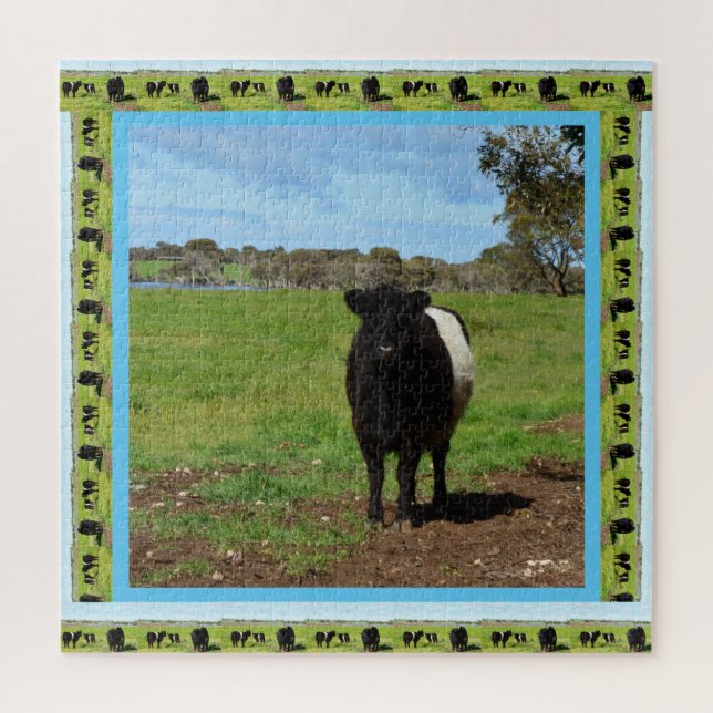 Puzzle Female Belted Galloway Cow (Vertical)