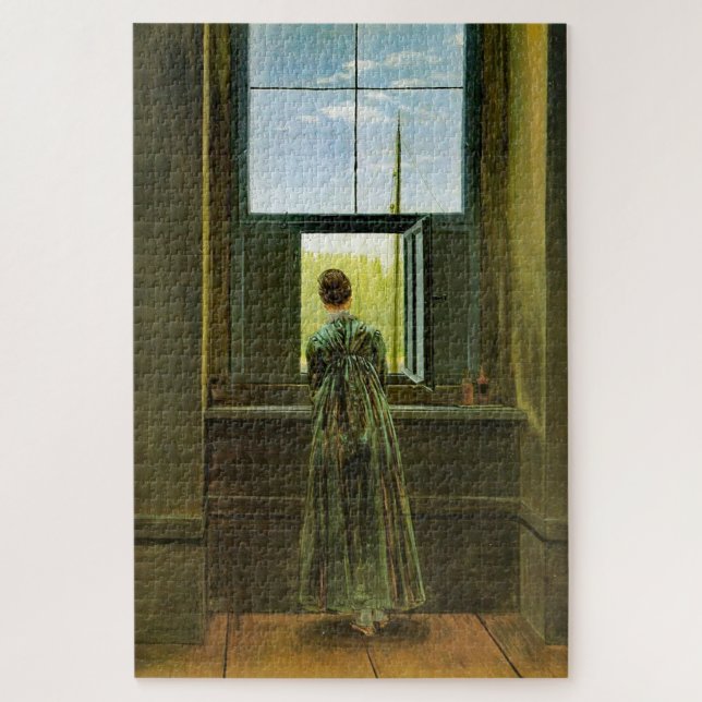 Puzzle Femme à la fenêtre : Une vue romantique Edition 1 (Vertical)