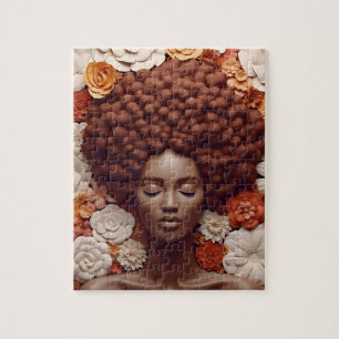 Puzzle Femme afro-américaine Reine noire Melanin Poppin