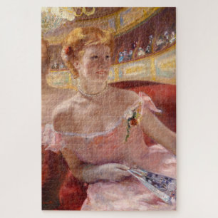 Puzzle Femme américaine avec collier perle et robe rose