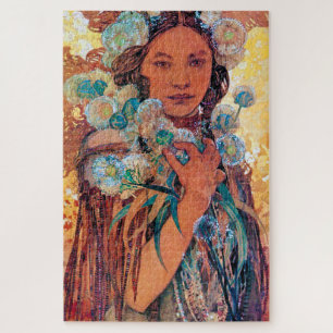 Puzzle Femme amérindienne, Mucha