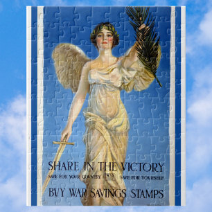 Puzzle Femme ange patriotique vintage, achetez des bons d