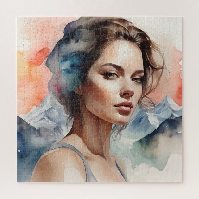 Puzzle Femme art double exposition (Vertical)