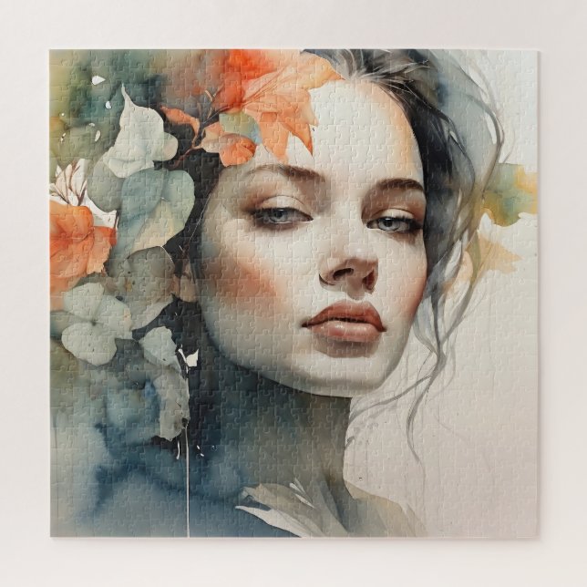 Puzzle Femme art double exposition (Vertical)