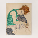 Puzzle Femme assise avec genou blond par Egon Schiele<br><div class="desc">Egon Schiele - Femme assise à genoux (Femme assise à pattes dressées (Hermes d'Adele),  1917. Egon Leo Adolf Ludwig Schiele (1890-1918) était un peintre expressionniste autrichien.</div>