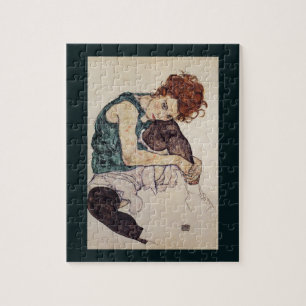 Puzzle Femme assise Egon Schiele Artiste-peintre autrichi