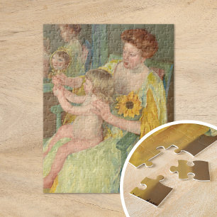 Puzzle Femme au tournesol   Mary Cassatt