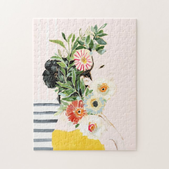 Puzzle Femme aux fleurs (Vertical)