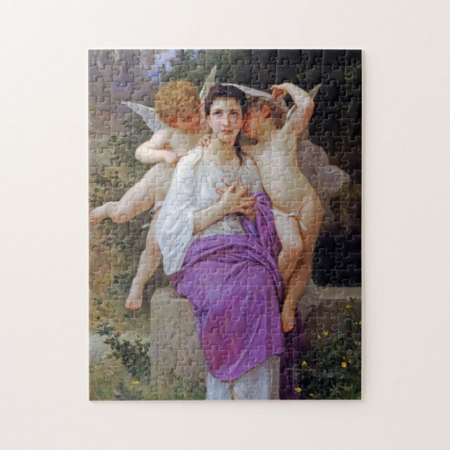 Puzzle Femme avec Cupidon, Bouguereau (Vertical)
