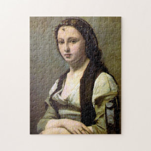 Puzzle Femme avec perle, Camille Corot, 1868-1870