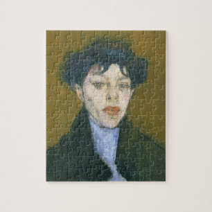 Puzzle Femme avec une écharpe bleue, c.1912 (huile sur l