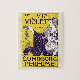 Puzzle Femme Classique Art Nouveau Œuvre d'Art Fleurs Vio