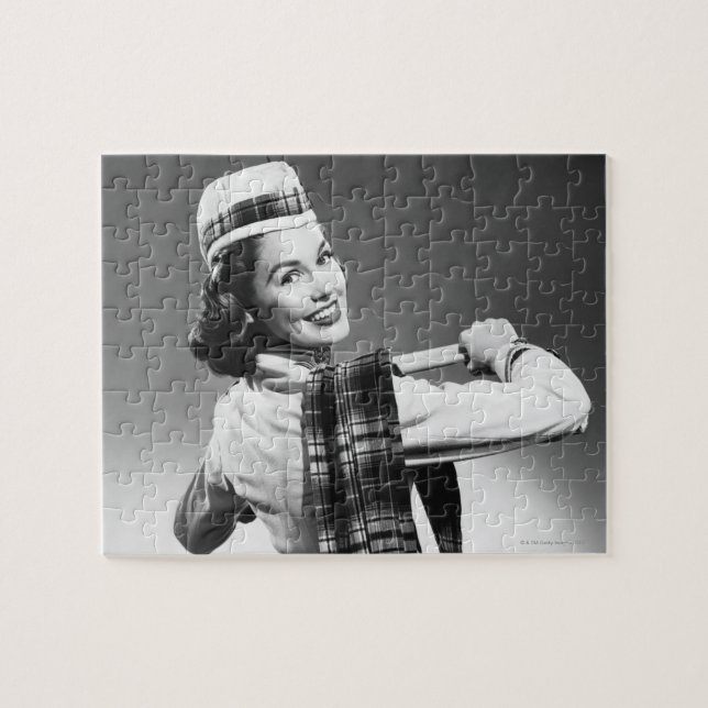 Puzzle Femme dans un casquette (Horizontal)