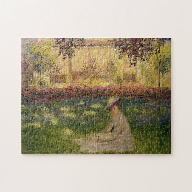 Puzzle Femme dans un jardin Monet Art (Horizontal)