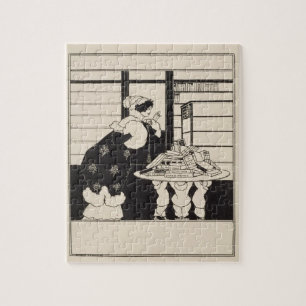 Puzzle Femme dans une librairie, conception pour "un