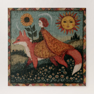 Puzzle Femme de conte de fée et renard